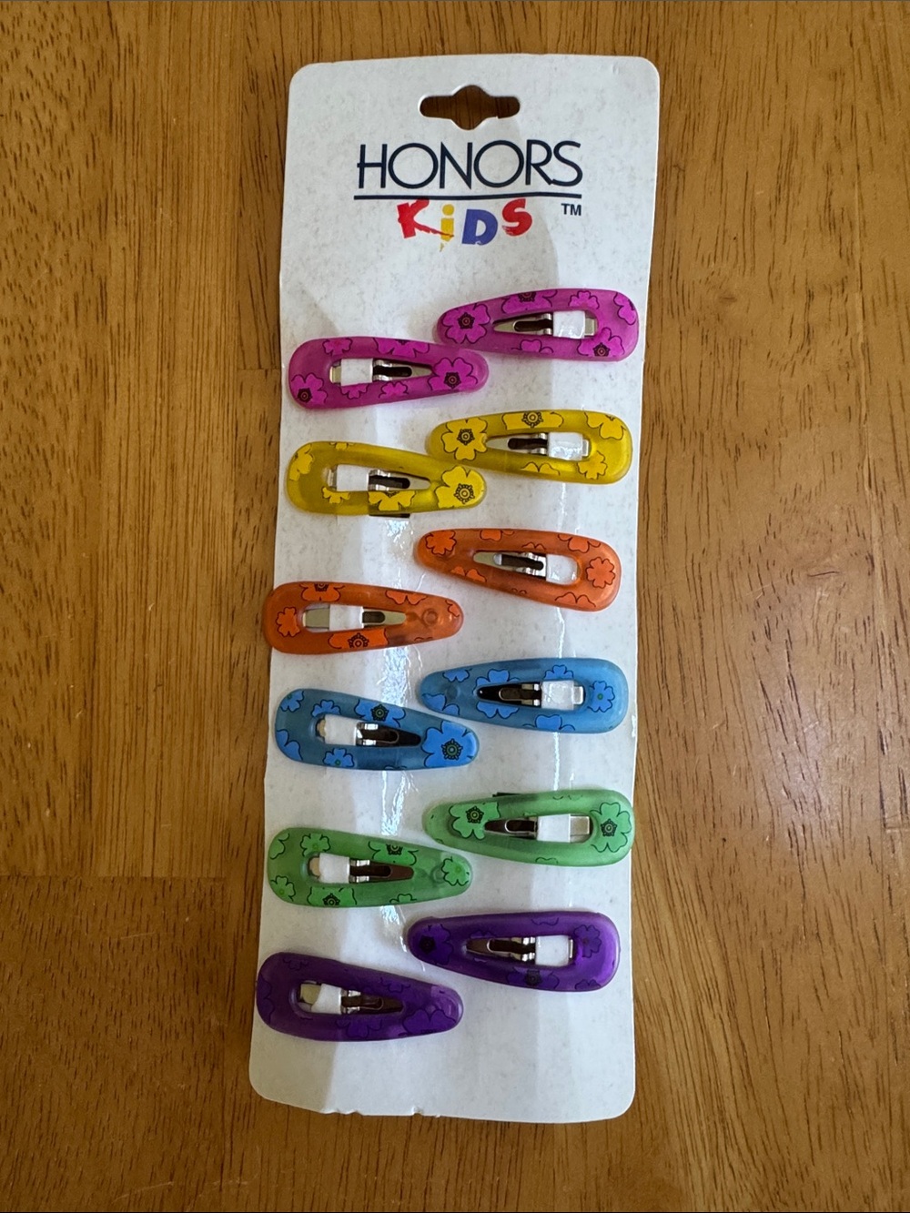 NWT Little Girl Hair Barrettes Spring Summer Colors Honors Kids